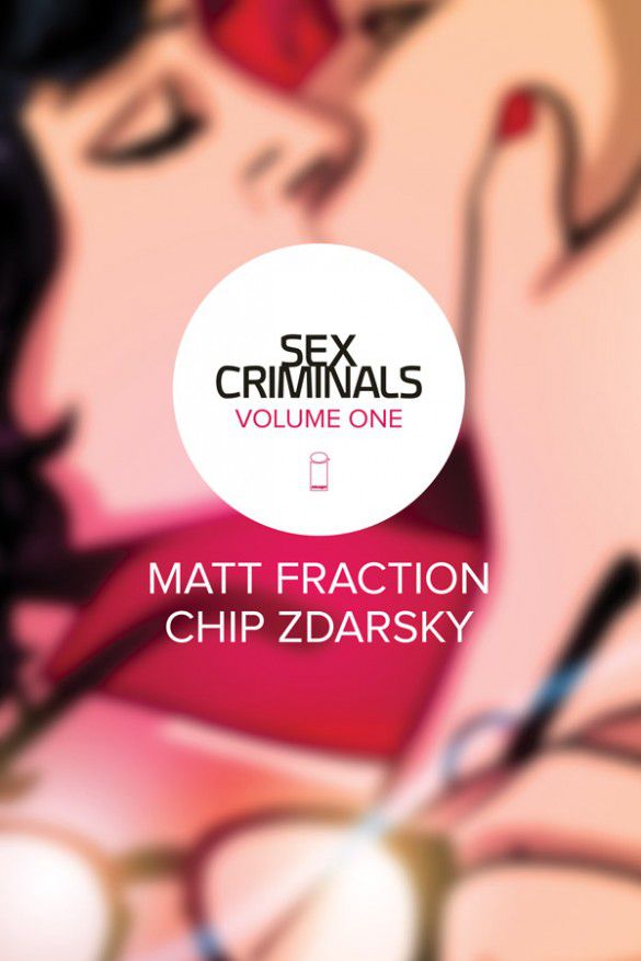 A blurred couple kissing on the cover of Sex Criminals Vol. 1. 