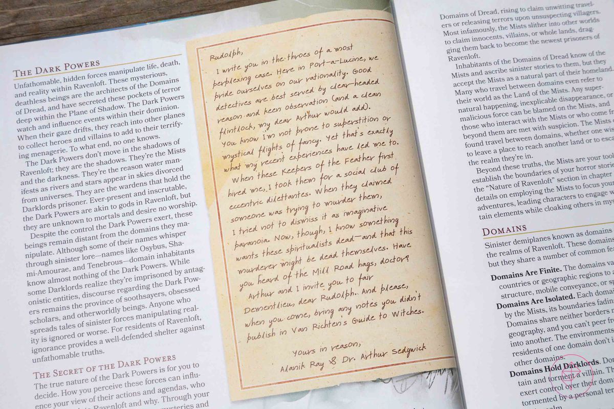Una lettera di Alanik Ray e del dottor Arthur Sedgewick, analoghi di Sherlock Holmes e del dottor Watson.