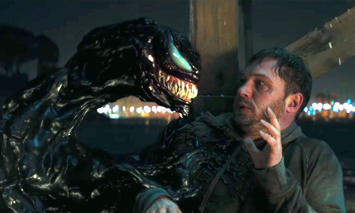 Tom Hardy che affronta Venom.