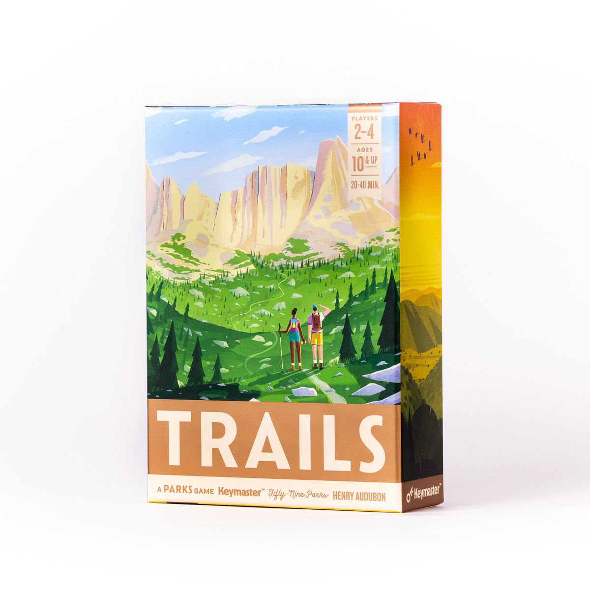 La copertina di Trails include un'immagine della serie di stampe di Fifty-Nine Parks: The Continental Divide Trail.
