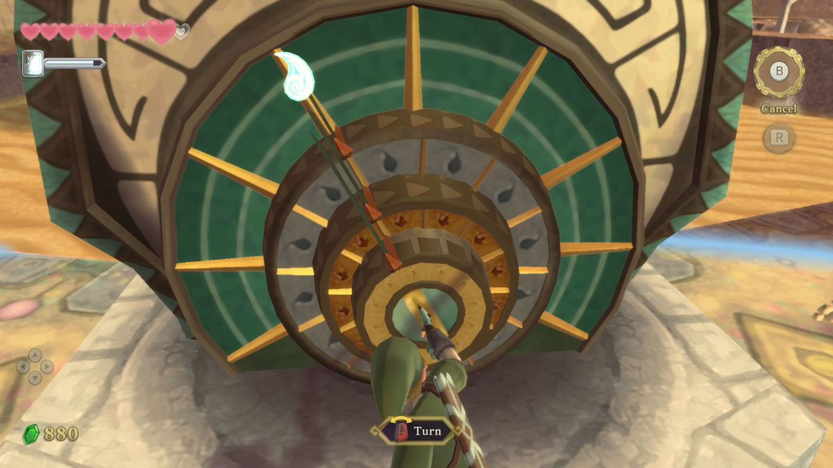 Link cambia marcia in The Legend of Zelda: Skyward Sword HD