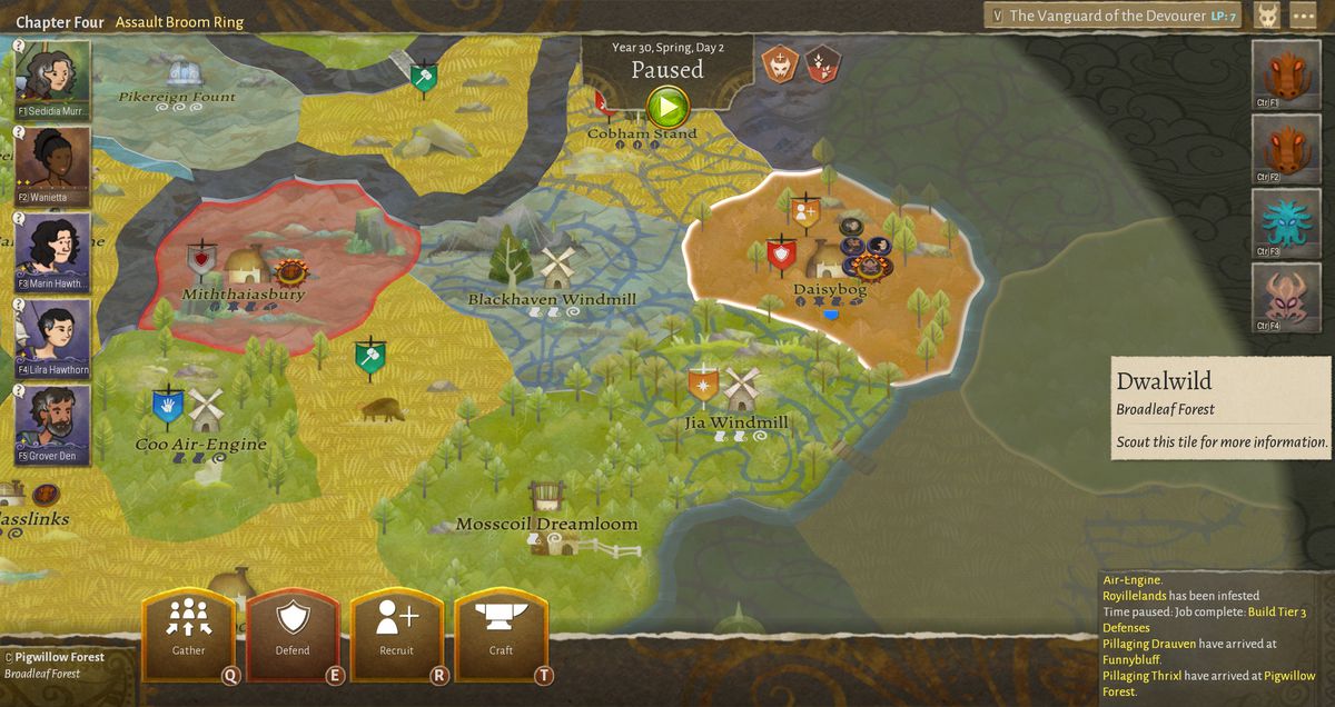 La mappa di Wildermyth presenta scelte strategiche tese