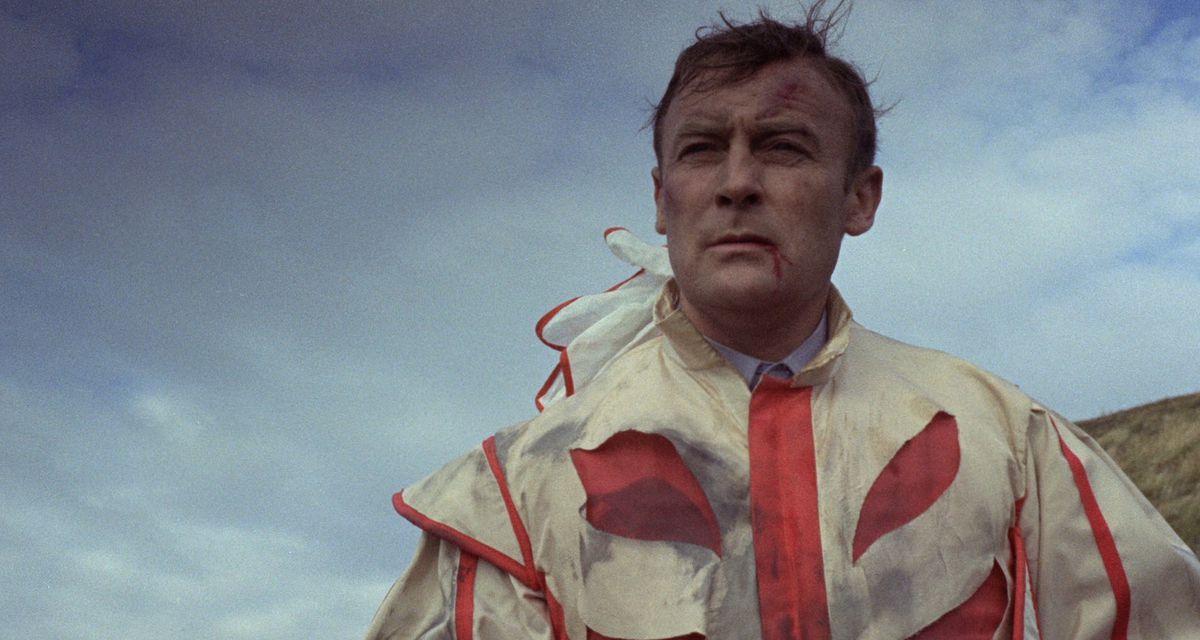 Neil Howie in circus clothes in The Wicker Man