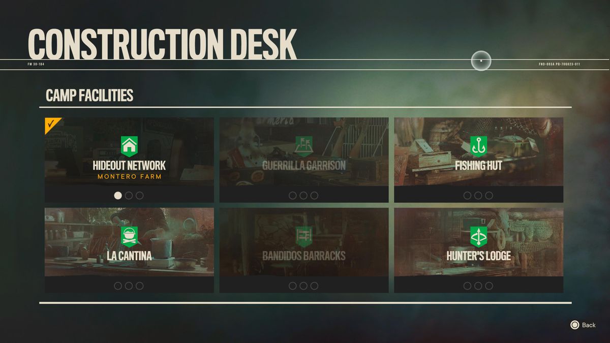 La schermata del banco di costruzione in Far Cry 6