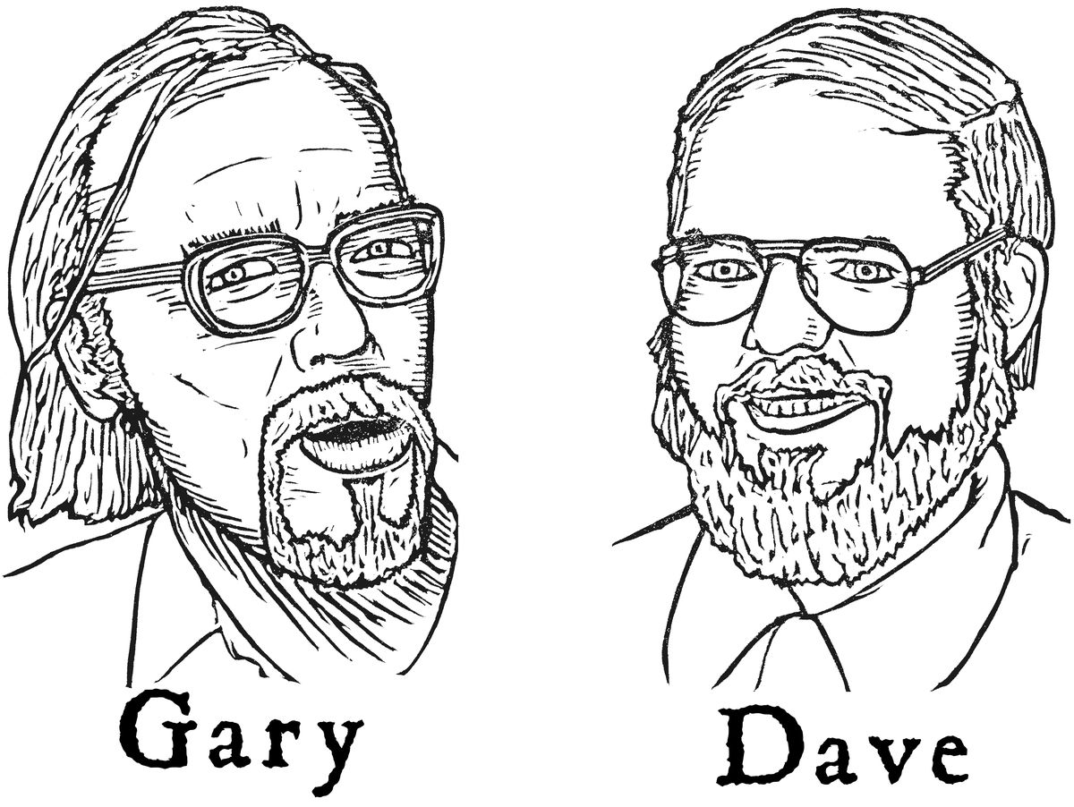 Stampe in legno di Gary Gygax e Dave Arneson.