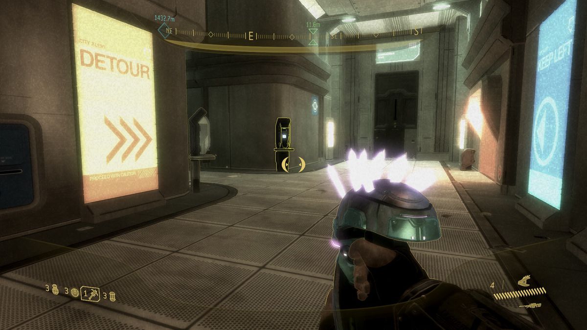 Halo 3: il sistema diegetico di waypoint di ODST dice al giocatore di 