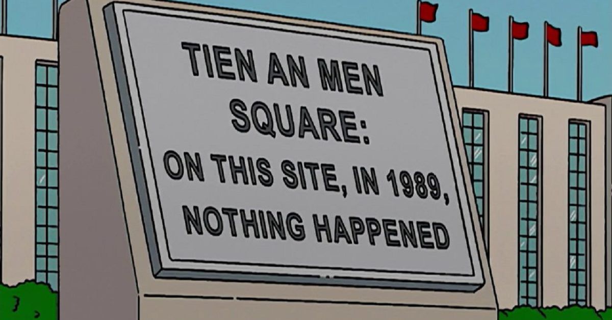 Uno screenshot di un episodio dei Simpson che recita 