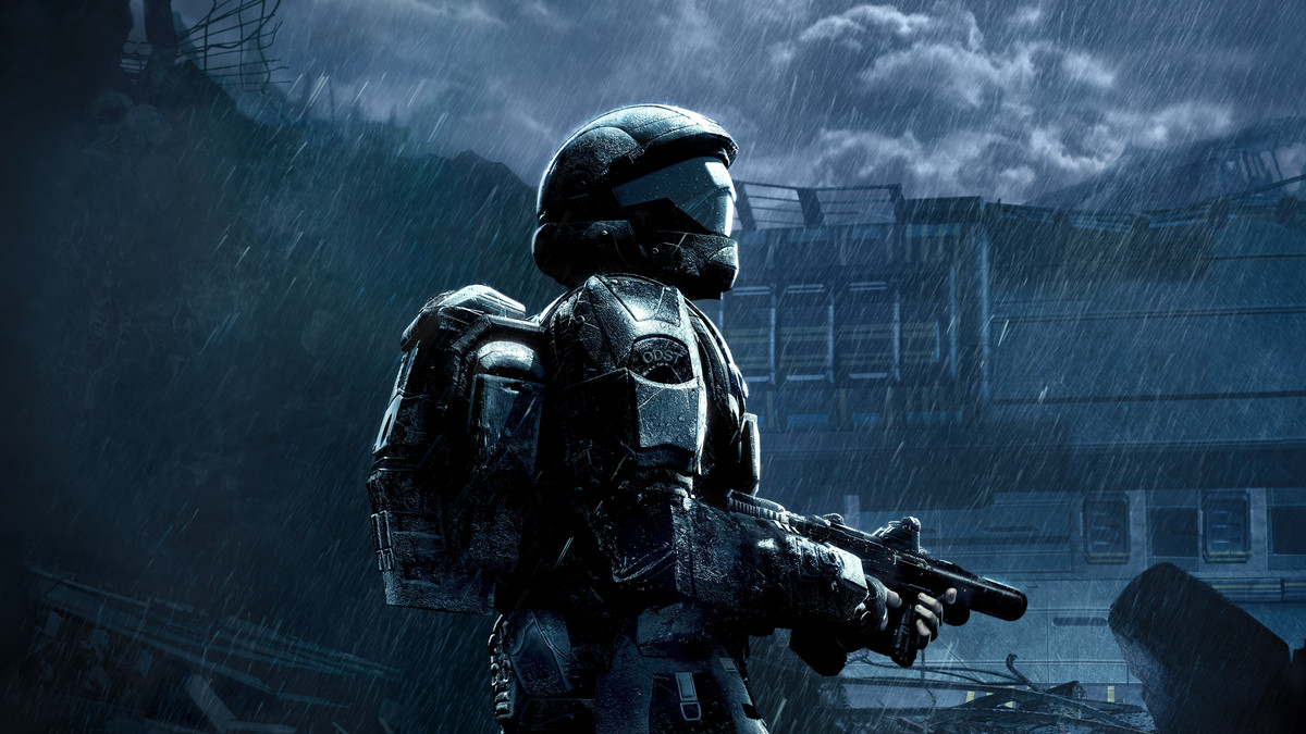 The Rookie, protagonista di Halo 3: ODST, sta esplorando le rovine di New Mombasa durante un temporale