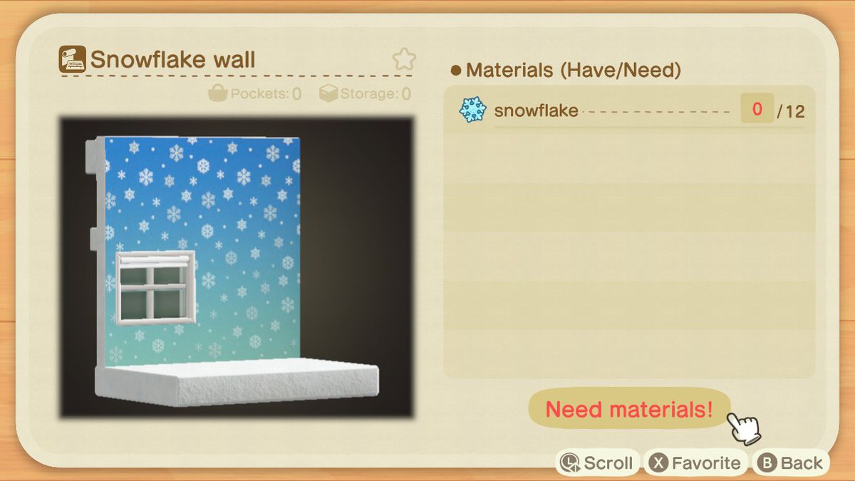 Una ricetta di Animal Crossing per un muro di fiocchi di neve