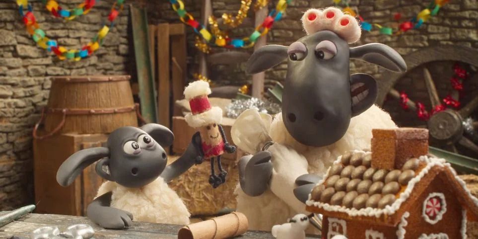 Due pecore in Shaun the Sheep: The Flight Before Christmas.