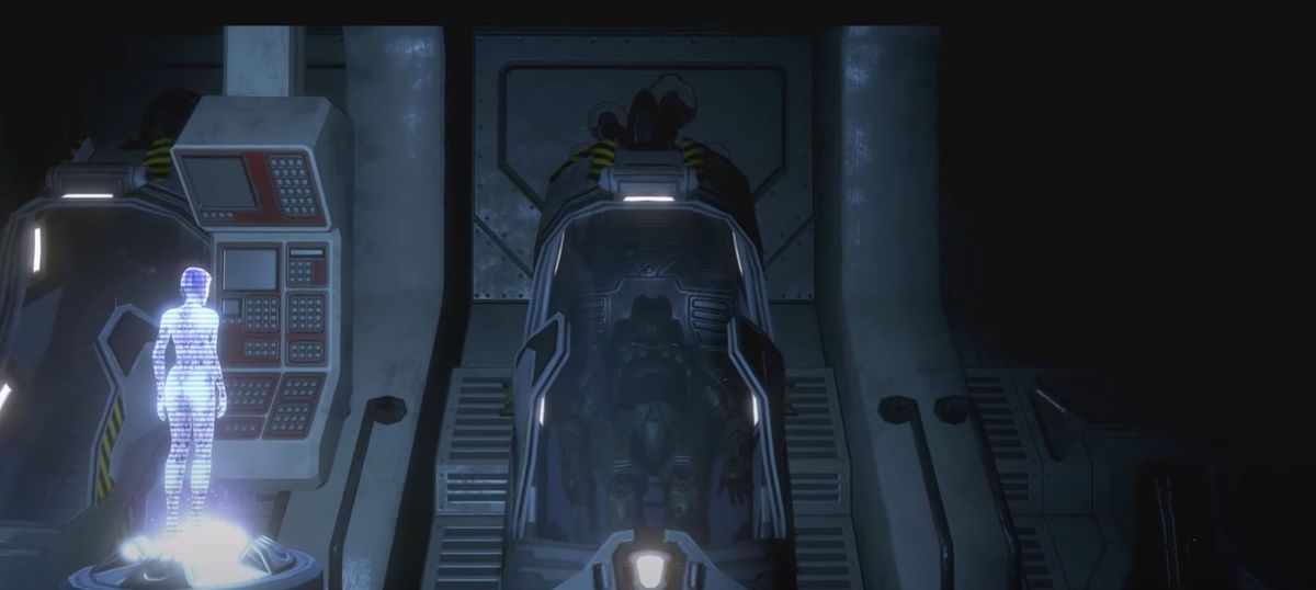 At the end of Halo 3, Master Chief enters a cryo-chamber while Cortana watches