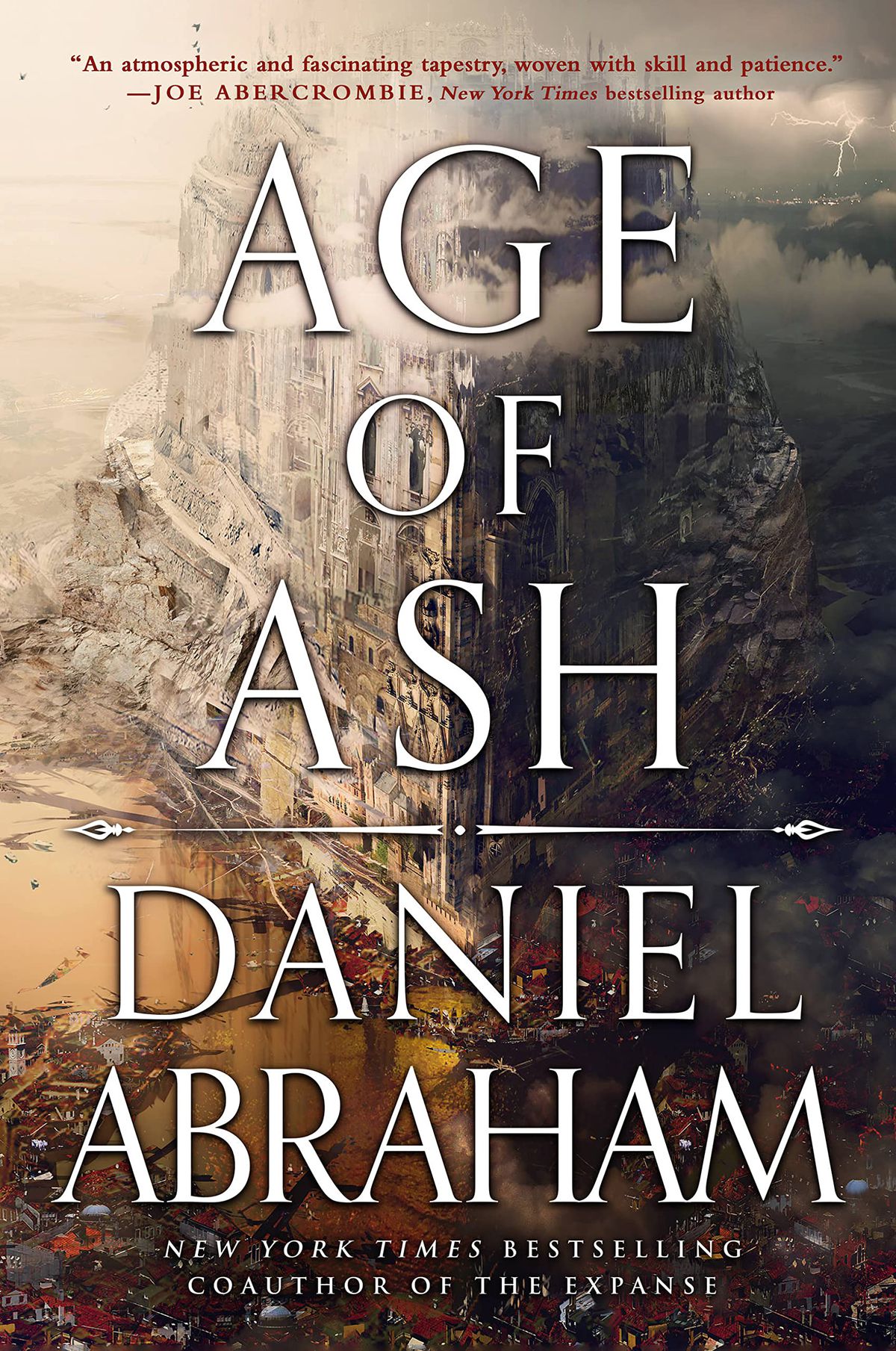 The cover for Age of Ash showing a large crumbling building