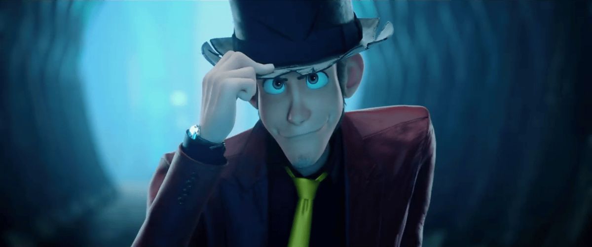 lupin iii in cg tips his hat