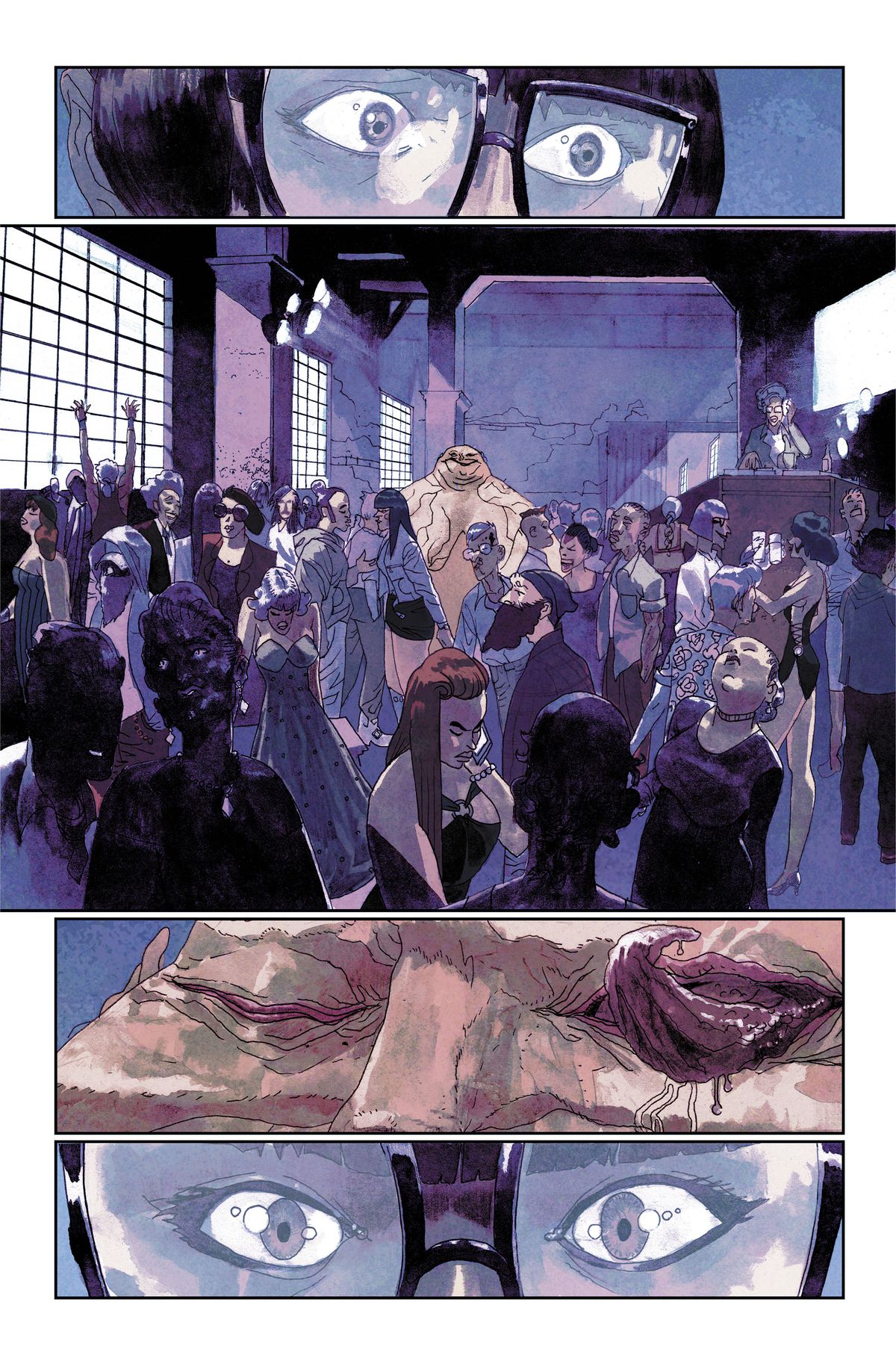 Flynn vede un mostro nel bar affollato in Nightmare Country #1 (2022)