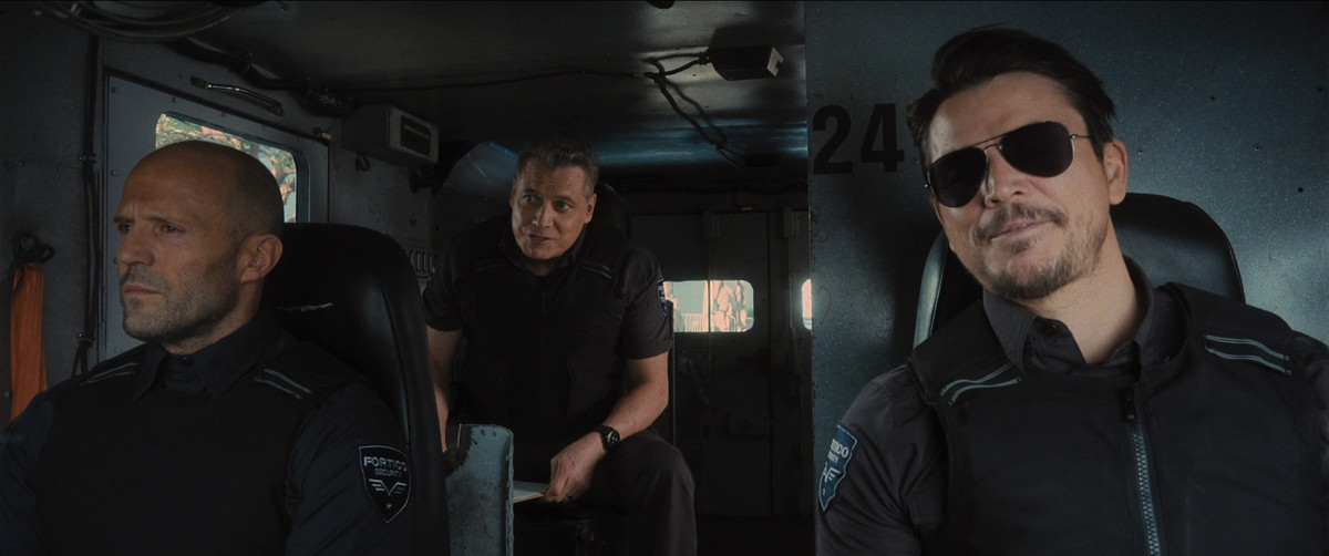 Jason Statham, Holt McCallany e Josh Hartnett in L'ira dell'uomo.