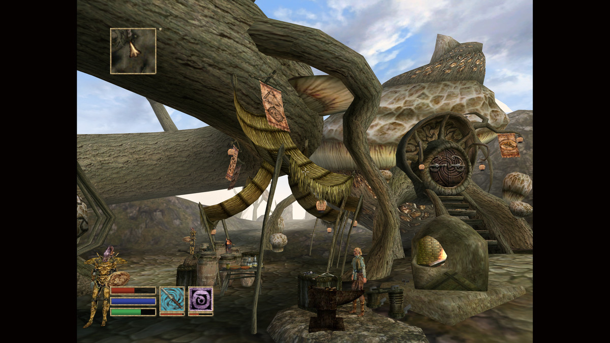 Un mercato in The Elder Scrolls 3: Morrowind