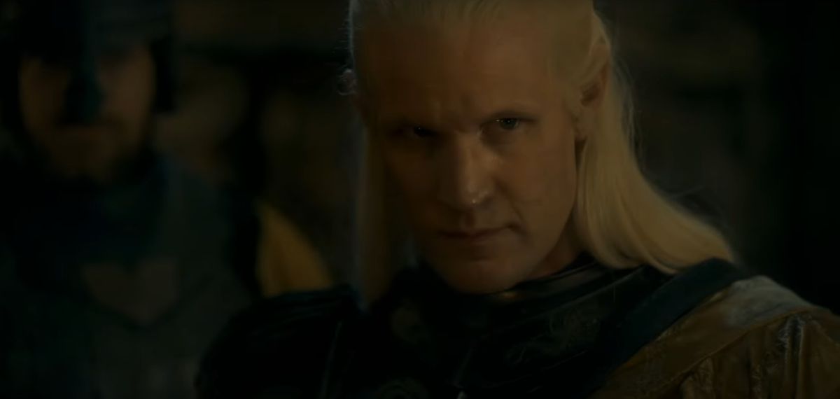 Matt Smith nei panni di Daemon Targaryen dal prequel de Il Trono di Spade della HBO La casa del drago
