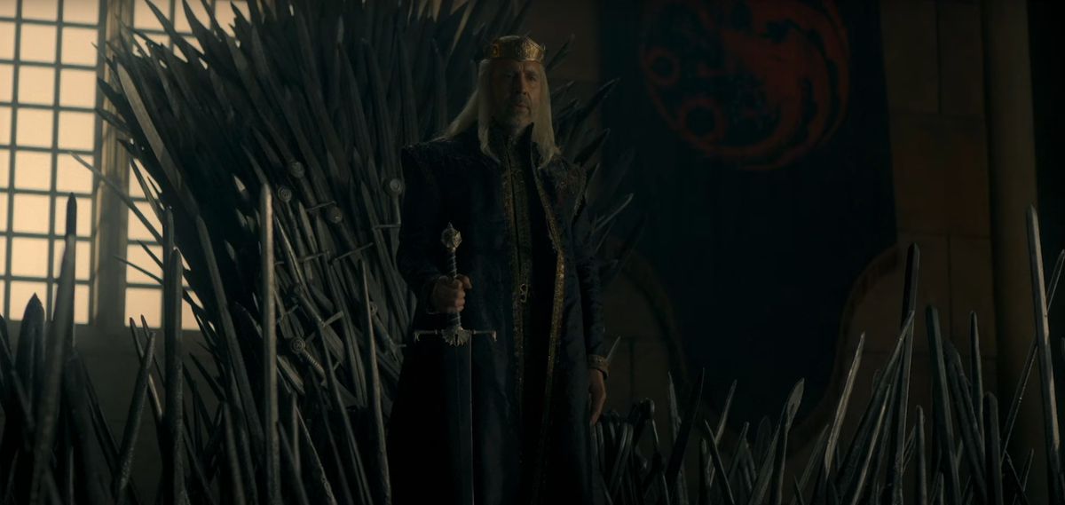 Viserys I Targaryen nel prequel de Il Trono di Spade della HBO La casa del drago