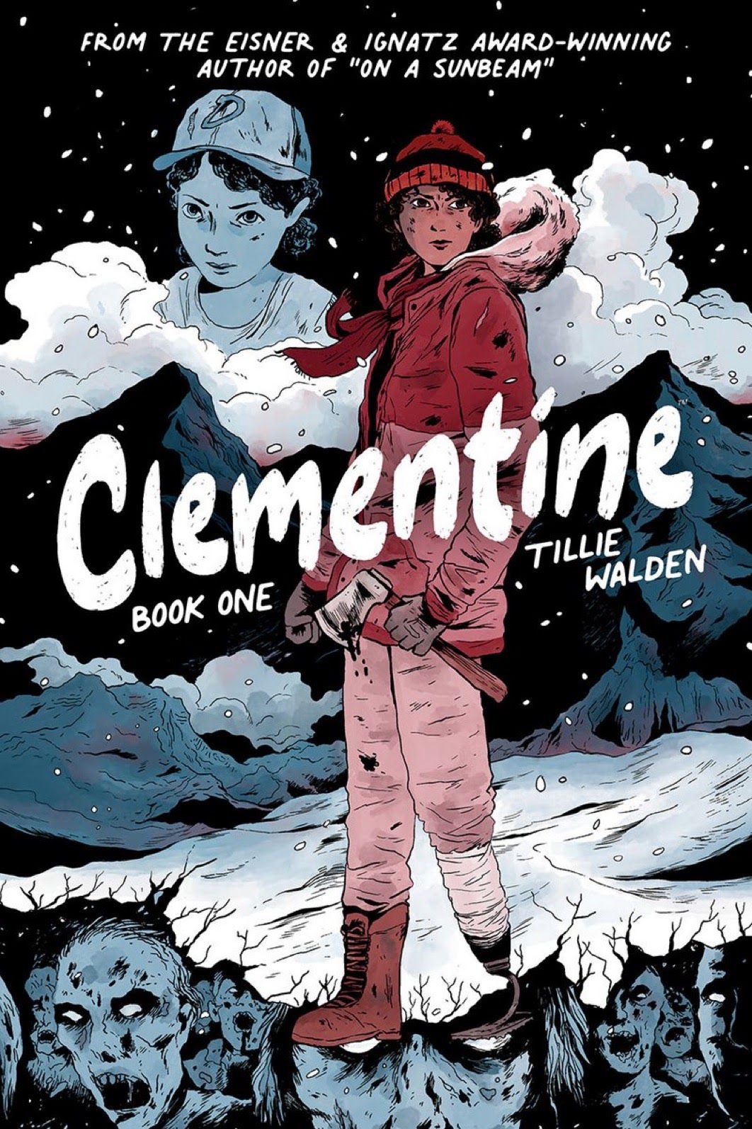 Clementine, la giovane ragazza titolare in un'apocalisse di zombi, sulla copertina di The Walking Dead: Clementine (2022).
