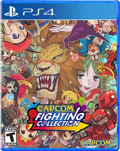 La box art per PlayStation 4 di Capcom Fighting Collection mostra il personaggio di Red Earth Leo in primo piano  