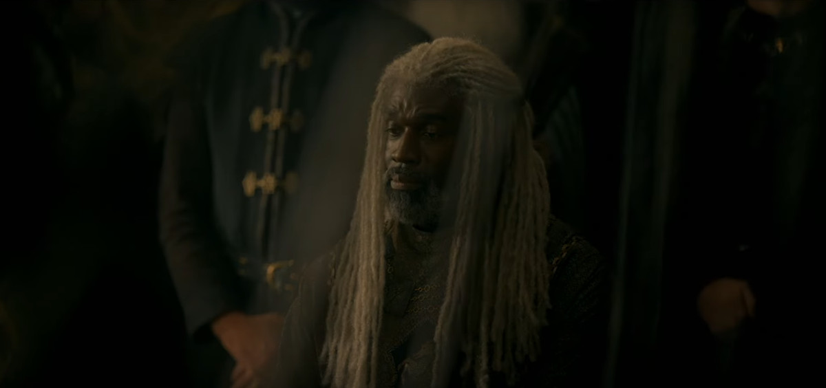 Steve Toussaint nel ruolo di Corlys Valaryon in La casa del drago
