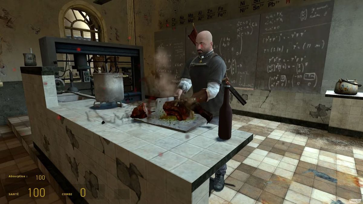 Un uomo calvo taglia una testa di granchio nel seguito cancellato di Half-Life 2.