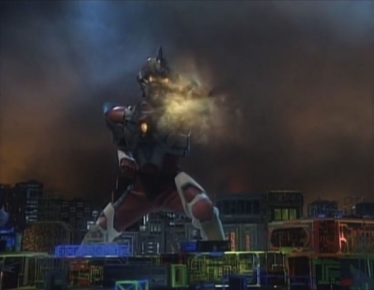 Un personaggio gigante che assomiglia a Ultraman appare in Superhuman Samurai Syber-Squad