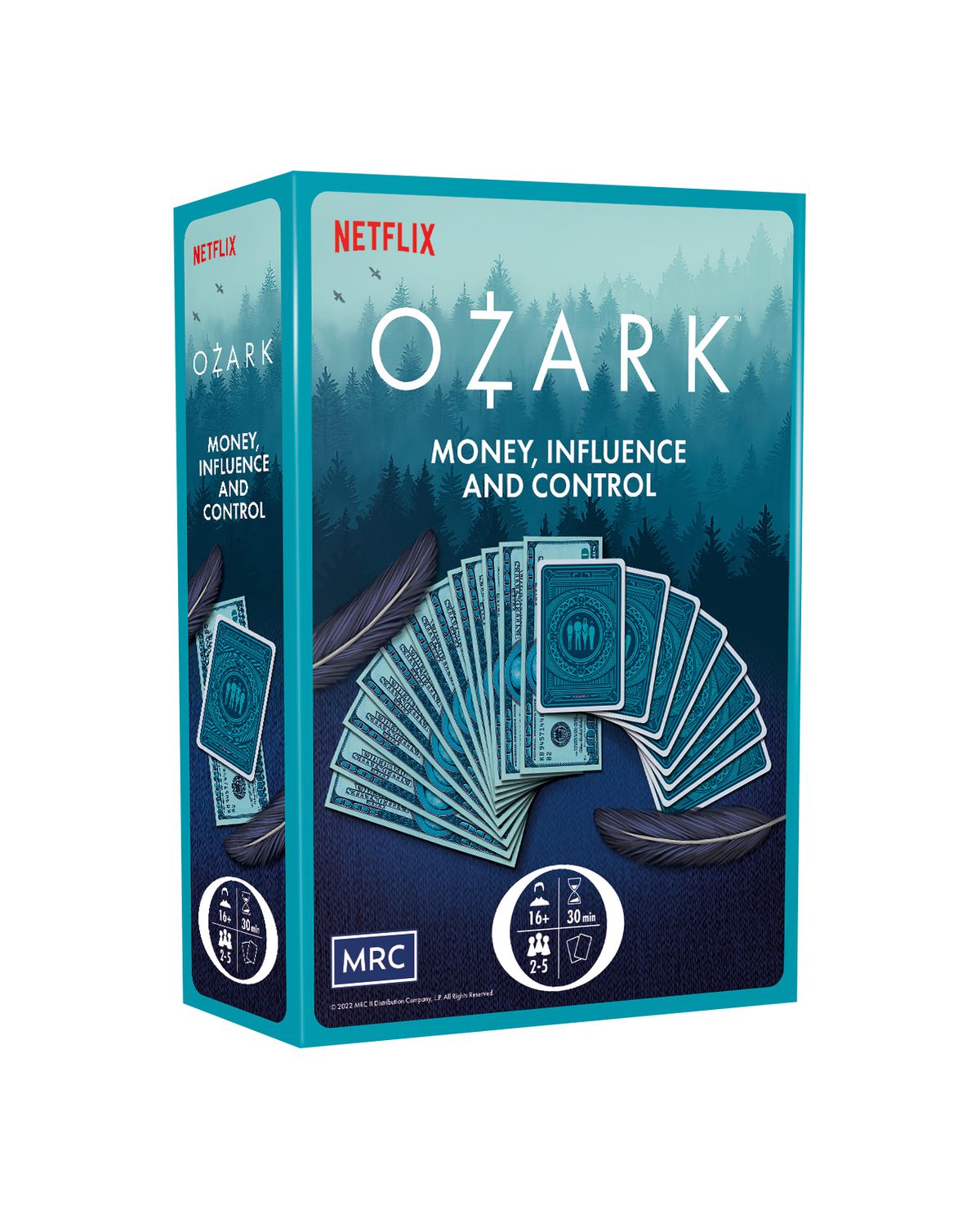 La scatola per il gioco di carte Ozark di Netflix e Asmodee