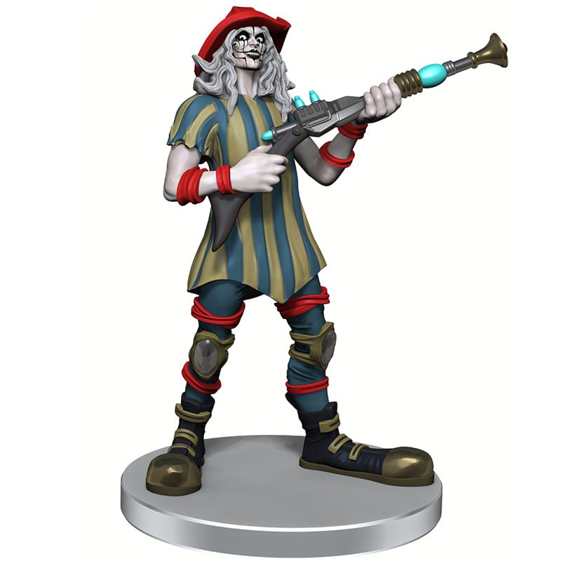 Una miniatura maledetta di WizKids che mostra un clown con un braccio lungo.