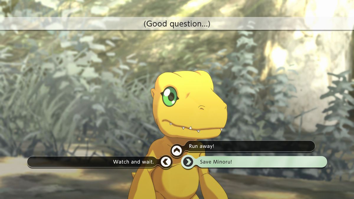 Una conversazione in Digimon Survive