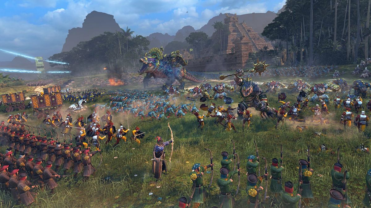 L'Impero combatte gli Uomini Lucertola in Total War: Warhammer 2