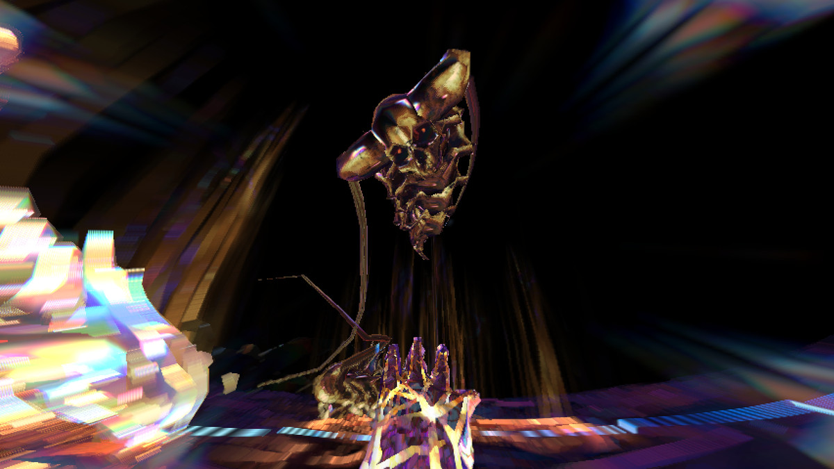 Uno screenshot di un demone che attacca il giocatore in Hyper Demon.