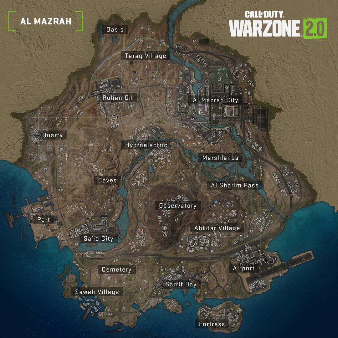 Mappa di Al Mazrah da Call of Duty: Warzone 2.0