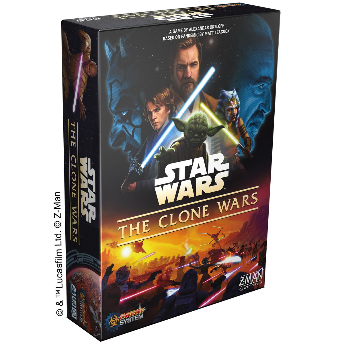 Box art per Star Wars: The Clone Wars - A Pandemic System Game.