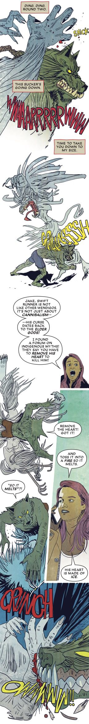Molly scopre la debolezza di Wendondo in Werewolf by Night della Marvel Infinity.