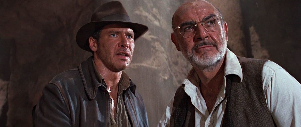 harrison ford e sean connery in indiana jones e l'ultima crociata