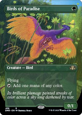 Birds of Paradise è una creatura volante che aggiunge mana.
