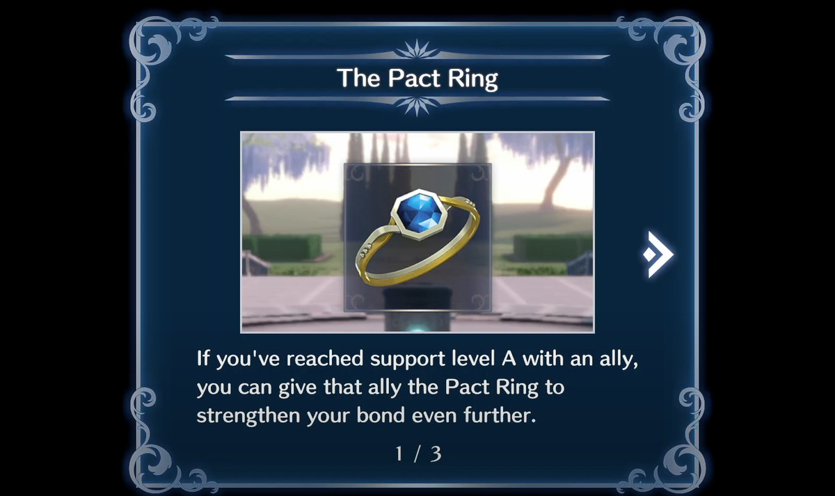 L'anello del patto era usato per fare l'amore con un altro personaggio in Fire Emblem Engage