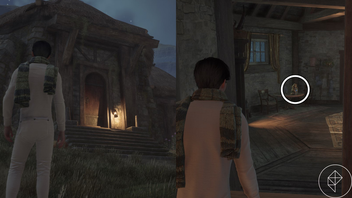 Statua e luna di Demiguise all'interno dell'ufficio del professor Howin in Hogwarts Legacy