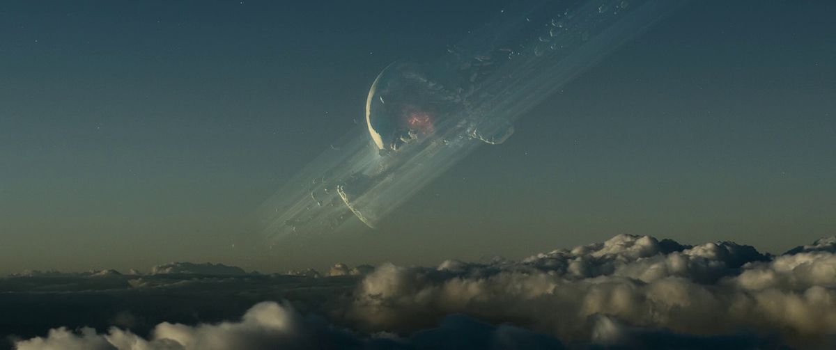 Un pianeta esplode nel cielo in Oblivion.