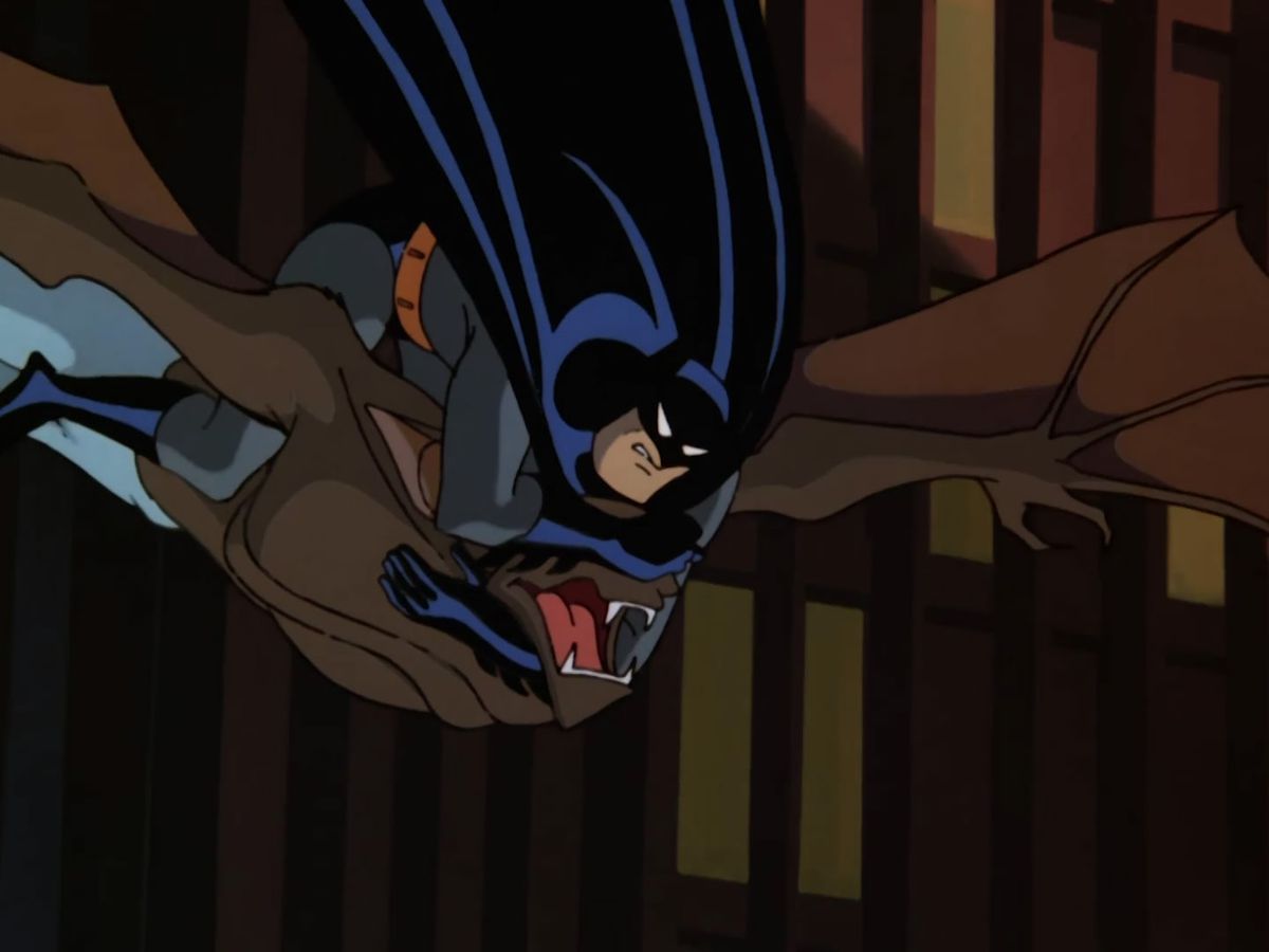 Batman acceca Man-Bat durante il volo in 