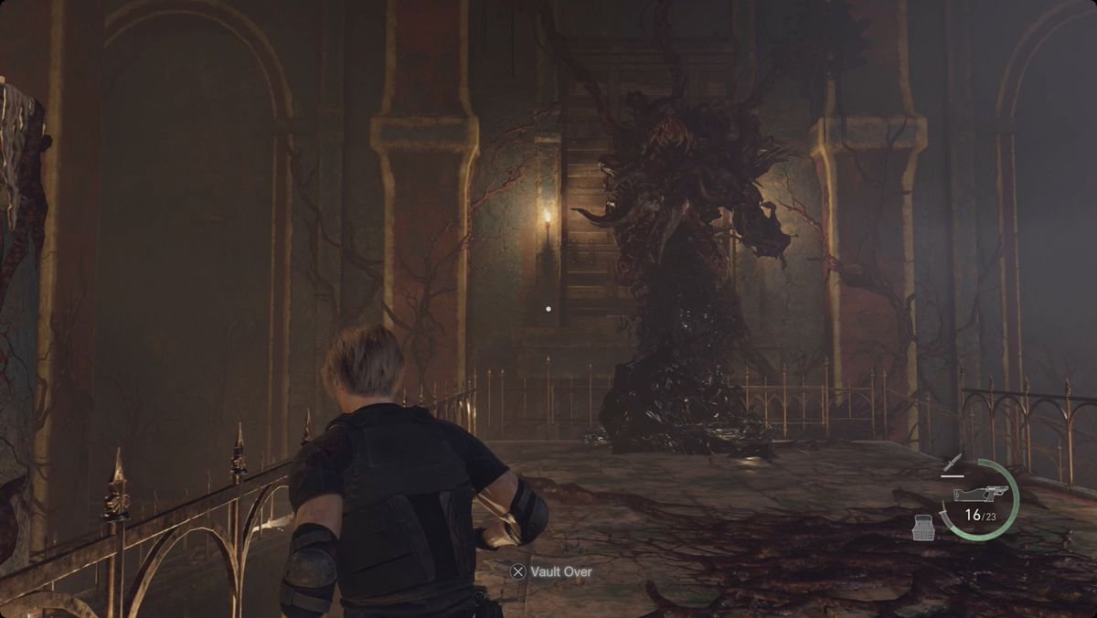 Il remake di Resident Evil 4 Ramon Salazar esegue il suo attacco allo sputo acido