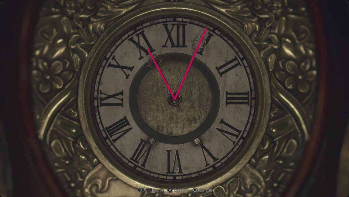 Resident Evil 4 remake Libreria Grandfather Clock (s) soluzione.