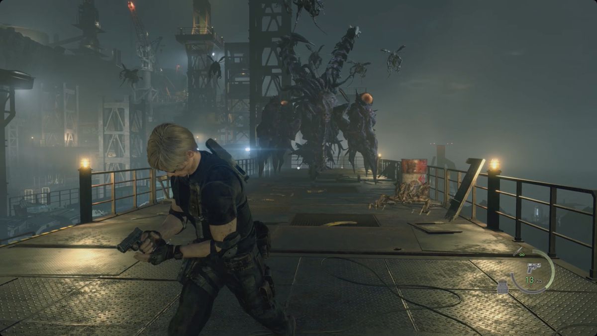 Resident Evil 4 remake Leon in fuga da Saddler e dal suo sciame di novellini