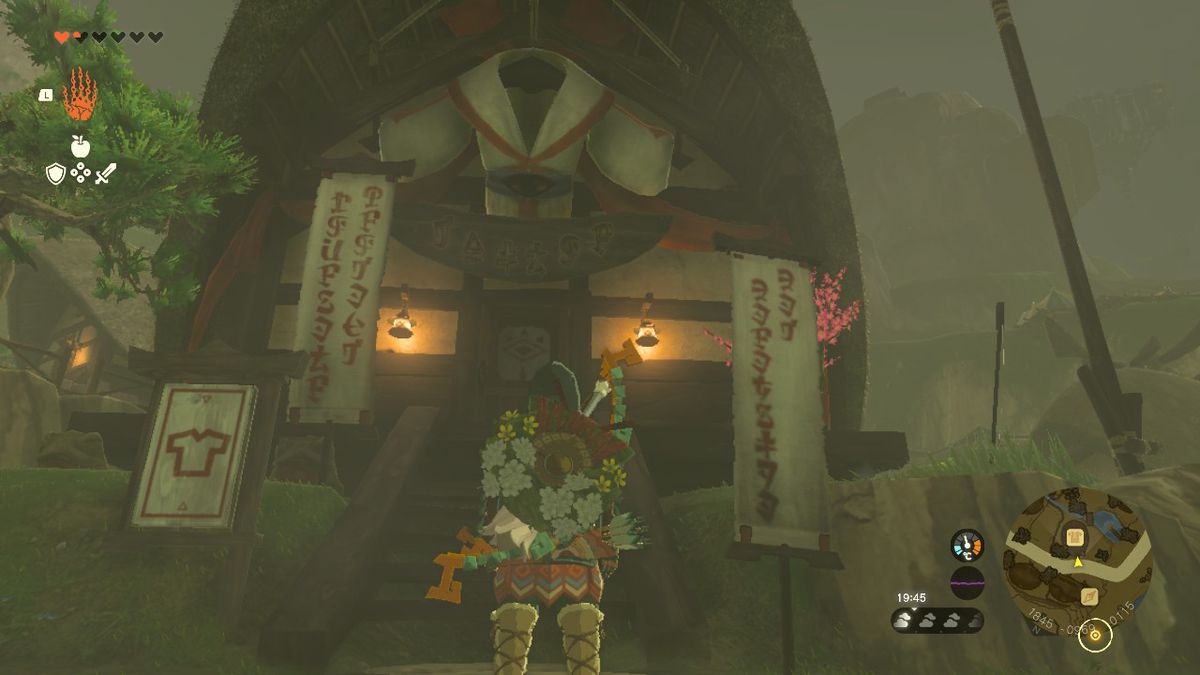 Negozio di armature del villaggio di Kakariko in Zelda: Tears of the Kingdom 