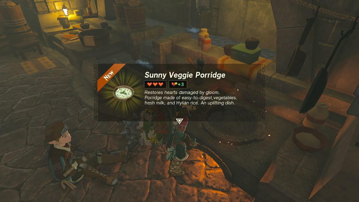 Fare Sunny Veggie Porridge in Zelda: Tears of the Kingdom