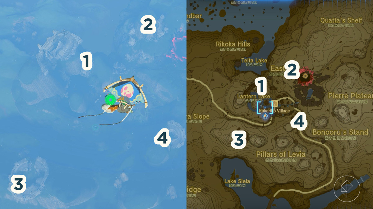 Segnala i luoghi delle rovine per la missione secondaria A Trip Through History in The Legend of Zelda: Tears of the Kingdom