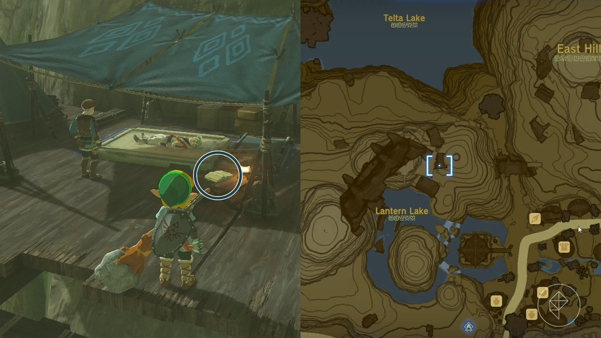Lastra di pietra alla Rovina del grande anello per la missione secondaria Un viaggio nella storia in The Legend of Zelda: Tears of the Kingdom
