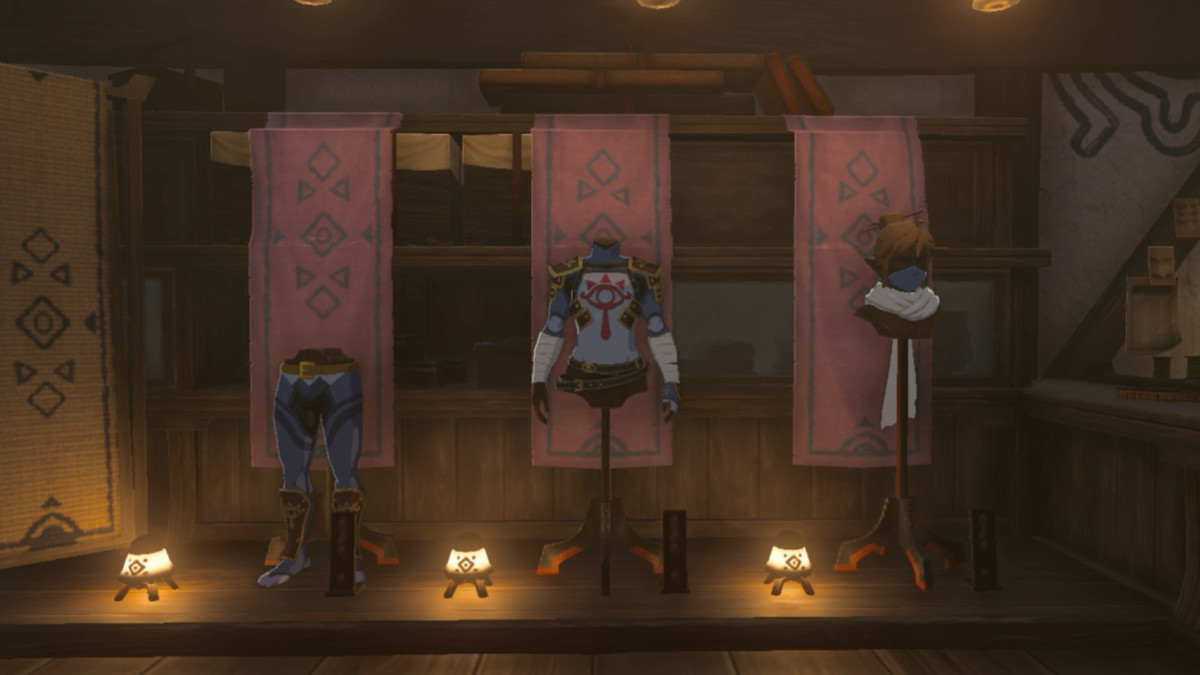 Armatura invisibile dal negozio di armature del villaggio di Kakariko in The Legend of Zelda: Tears of the Kingdom