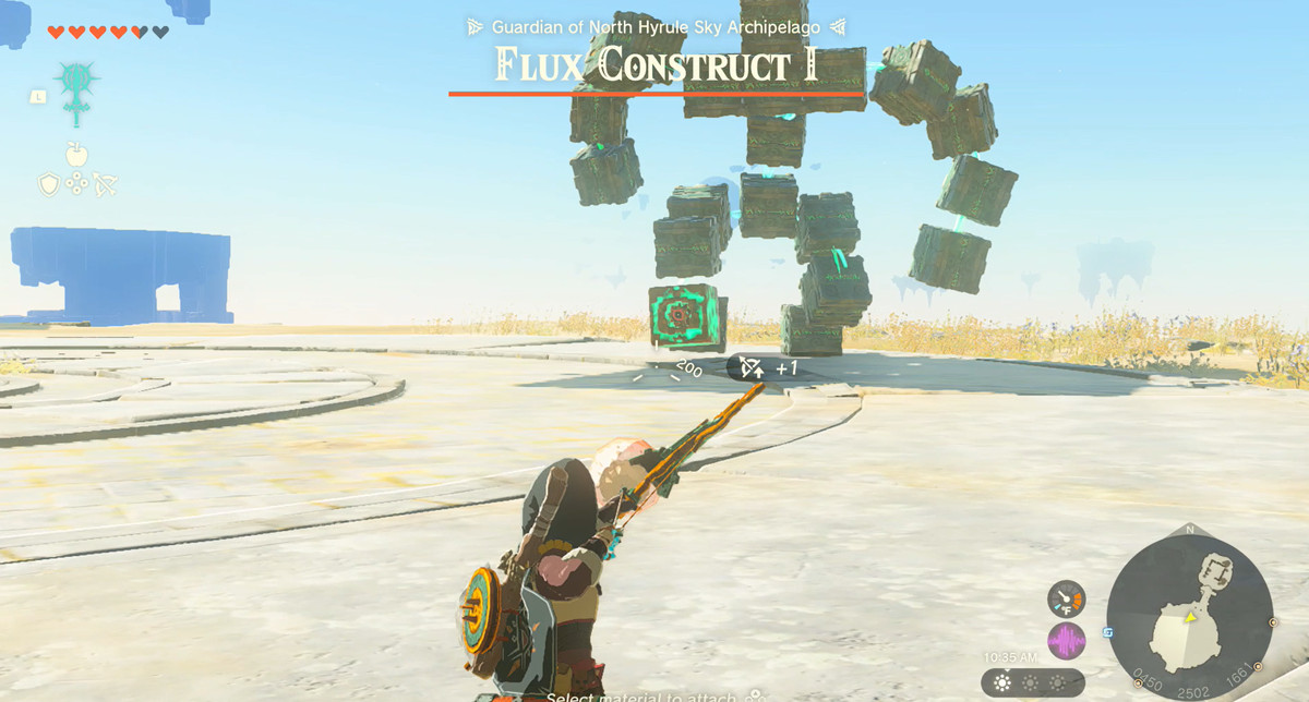 Combattere un Flux Construct che ho creato con blocchi in Zelda: Tears of the Kingdom